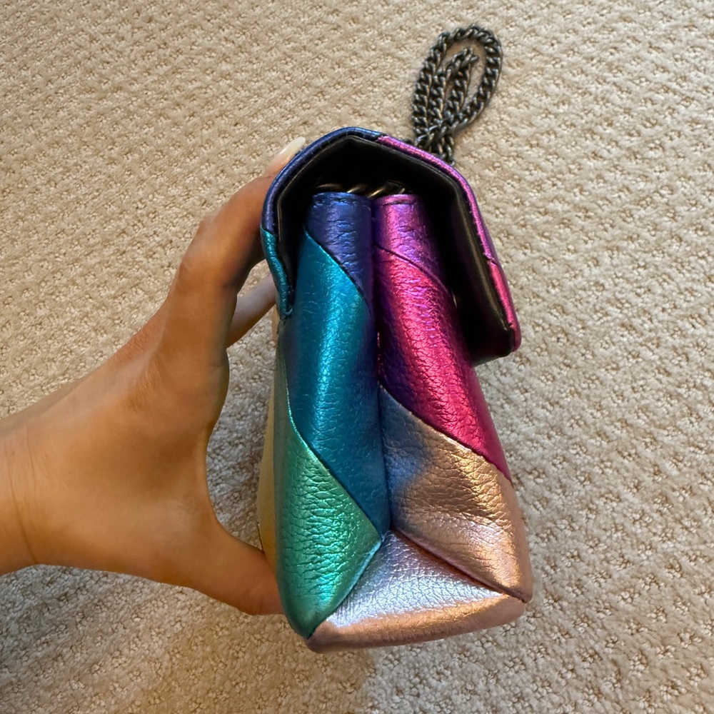 Kurt Geiger Multicolor Rainbow Crossbody Bag with Chain Strap Purse Colorful - Picture 6 of 10